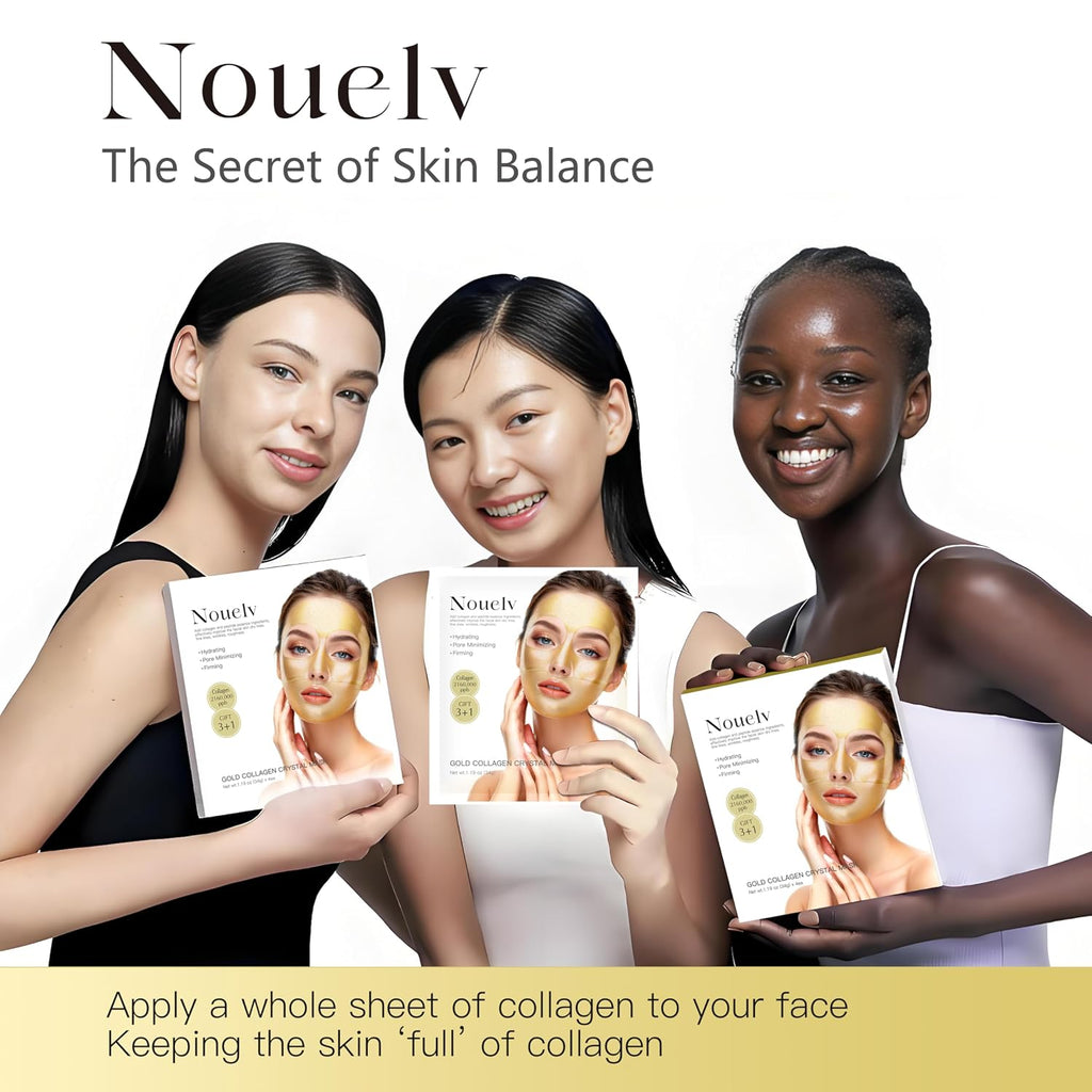 Revitalize Your Skin Overnight with the 24K Gold Bio Collagen Hydrating Face Mask - Deep Moisture & Youthful Glow (34G X2Ea)
